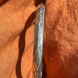 Sterling silver bracelet stamped Navajo M